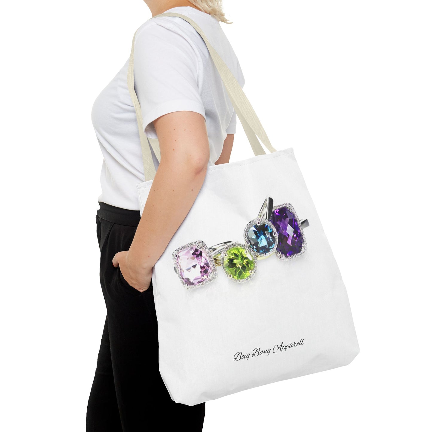 Sparkling Gemstone Tote Bag - Stylish and Chic Accessory for Jewelry Lovers