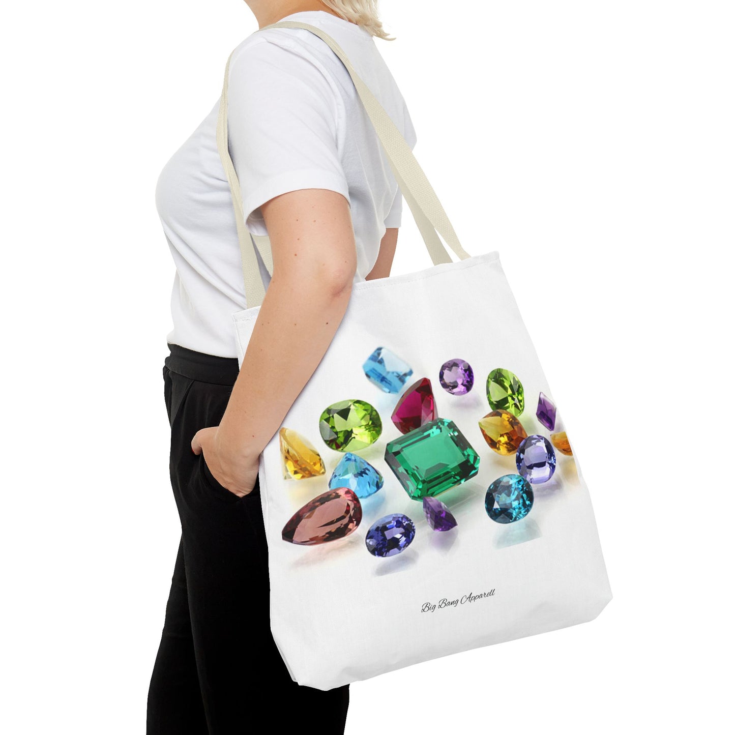 Colorful Gemstone Tote Bag | Stylish & Versatile Everyday Accessory