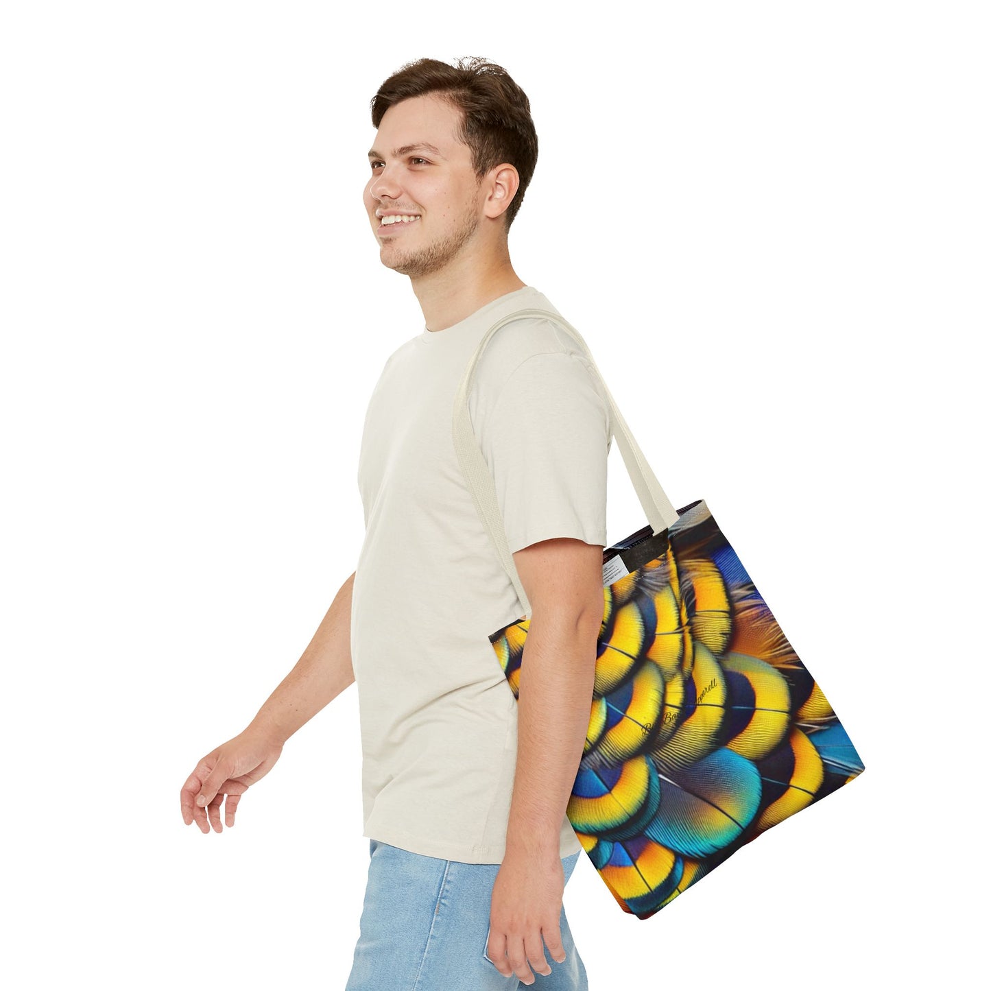 Vibrant Feather Tote Bag - Stylish and Eco-Friendly