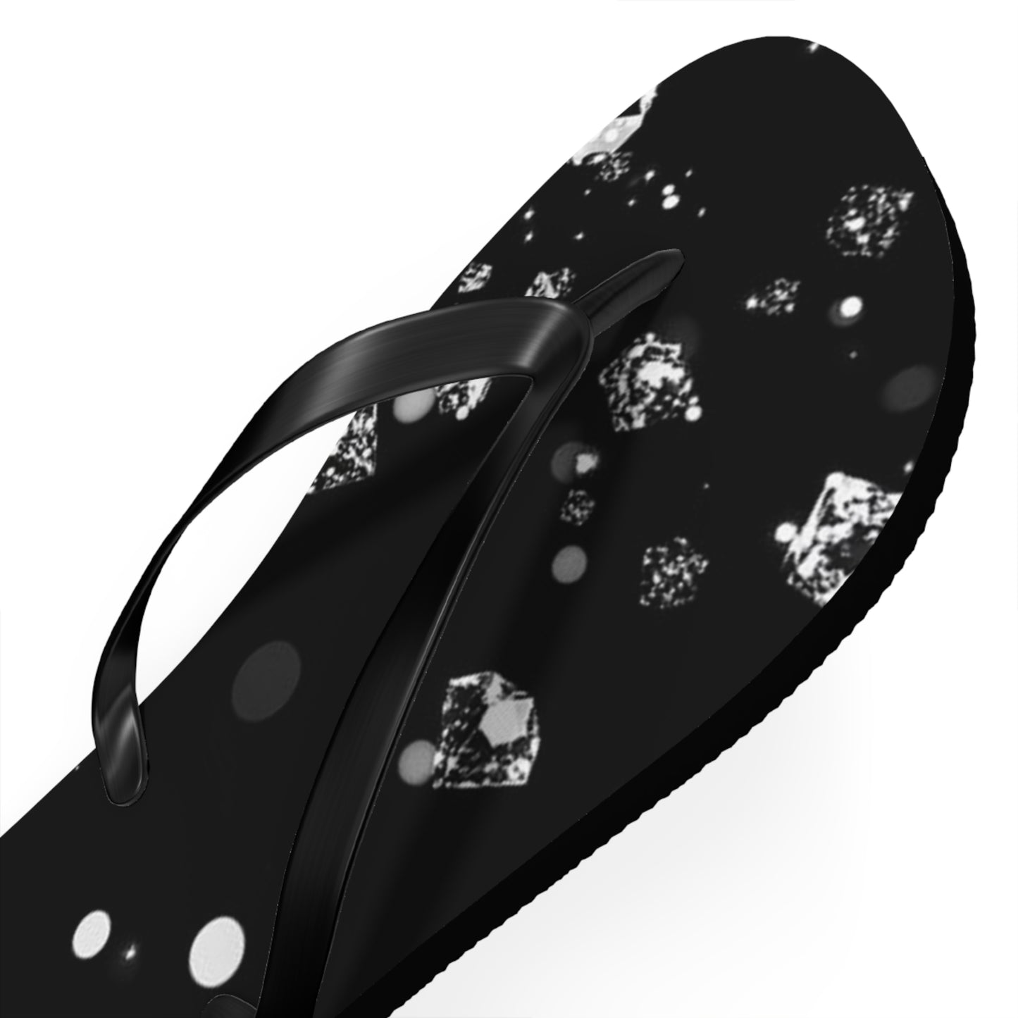 Elegant Black Diamond Flip Flops - Glamorous Summer Footwear