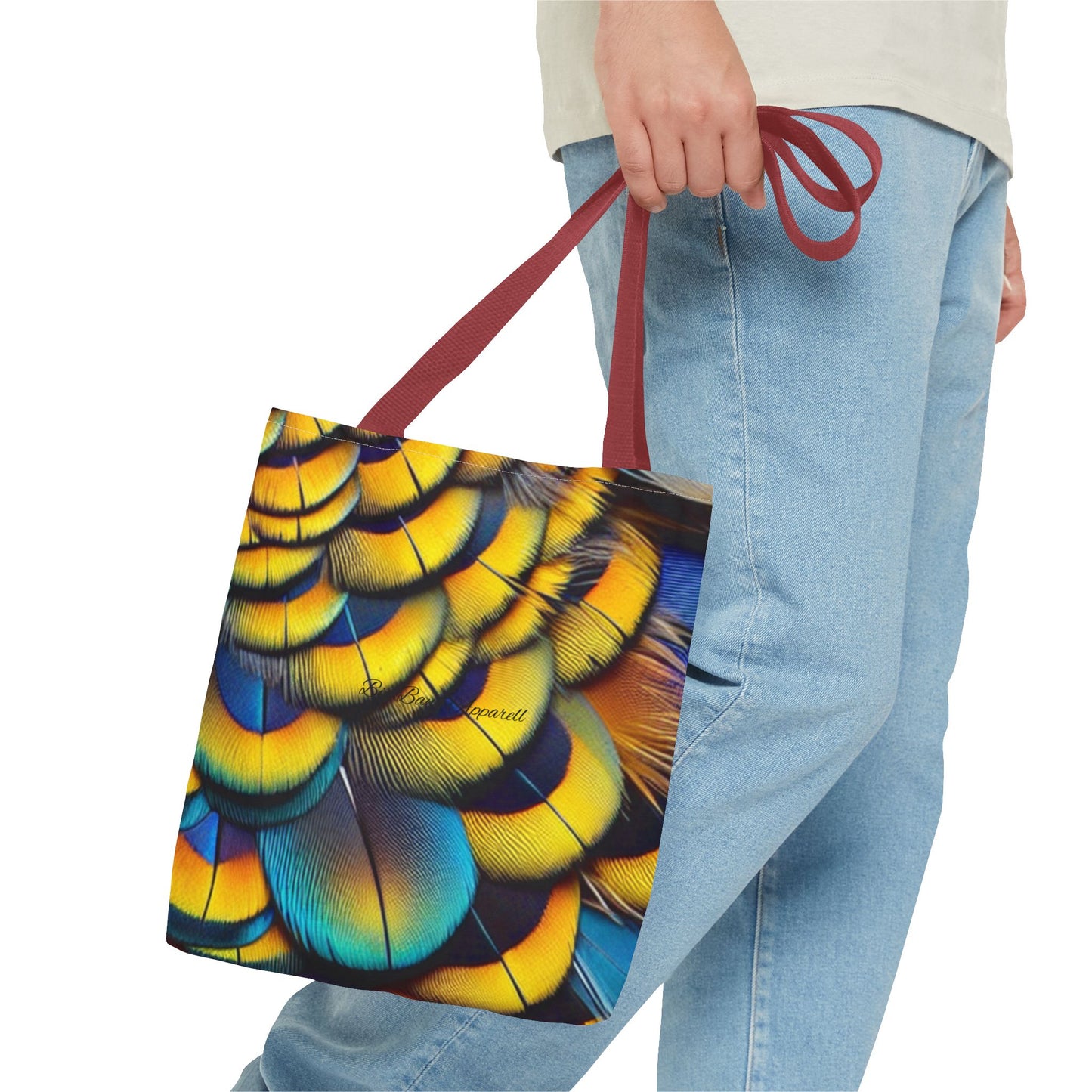 Vibrant Feather Tote Bag - Stylish and Eco-Friendly