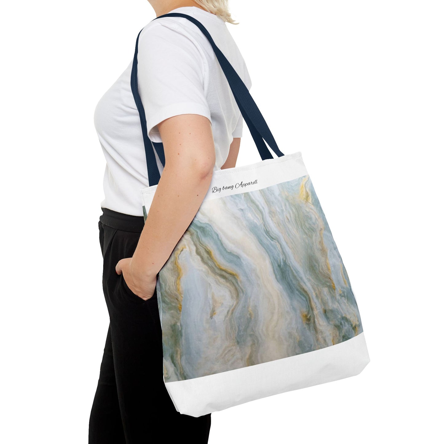 Elegant Marble Print Tote Bag - Stylish & Versatile for Everyday Use