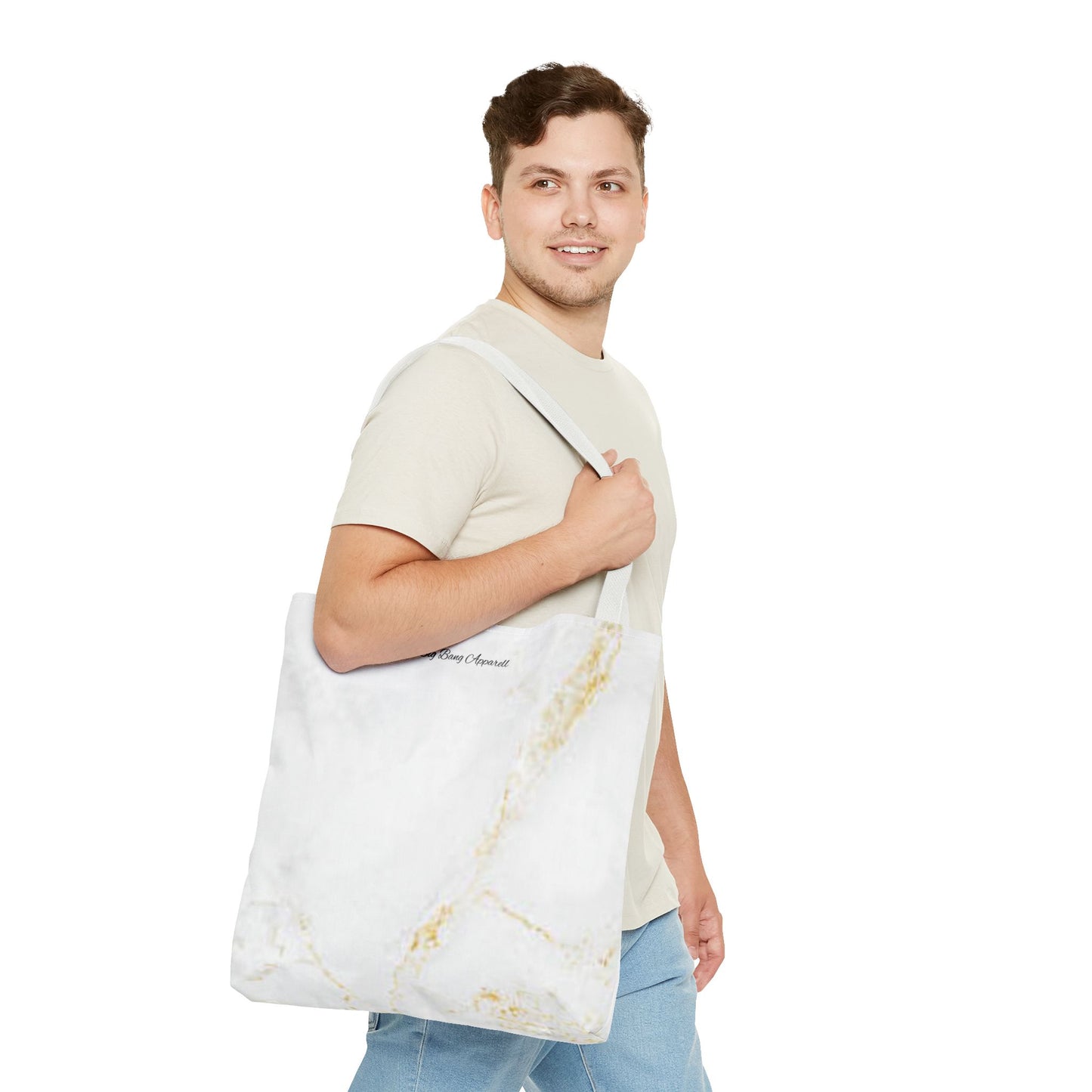 Elegant Marble Print Tote Bag - Big Bang Apparel