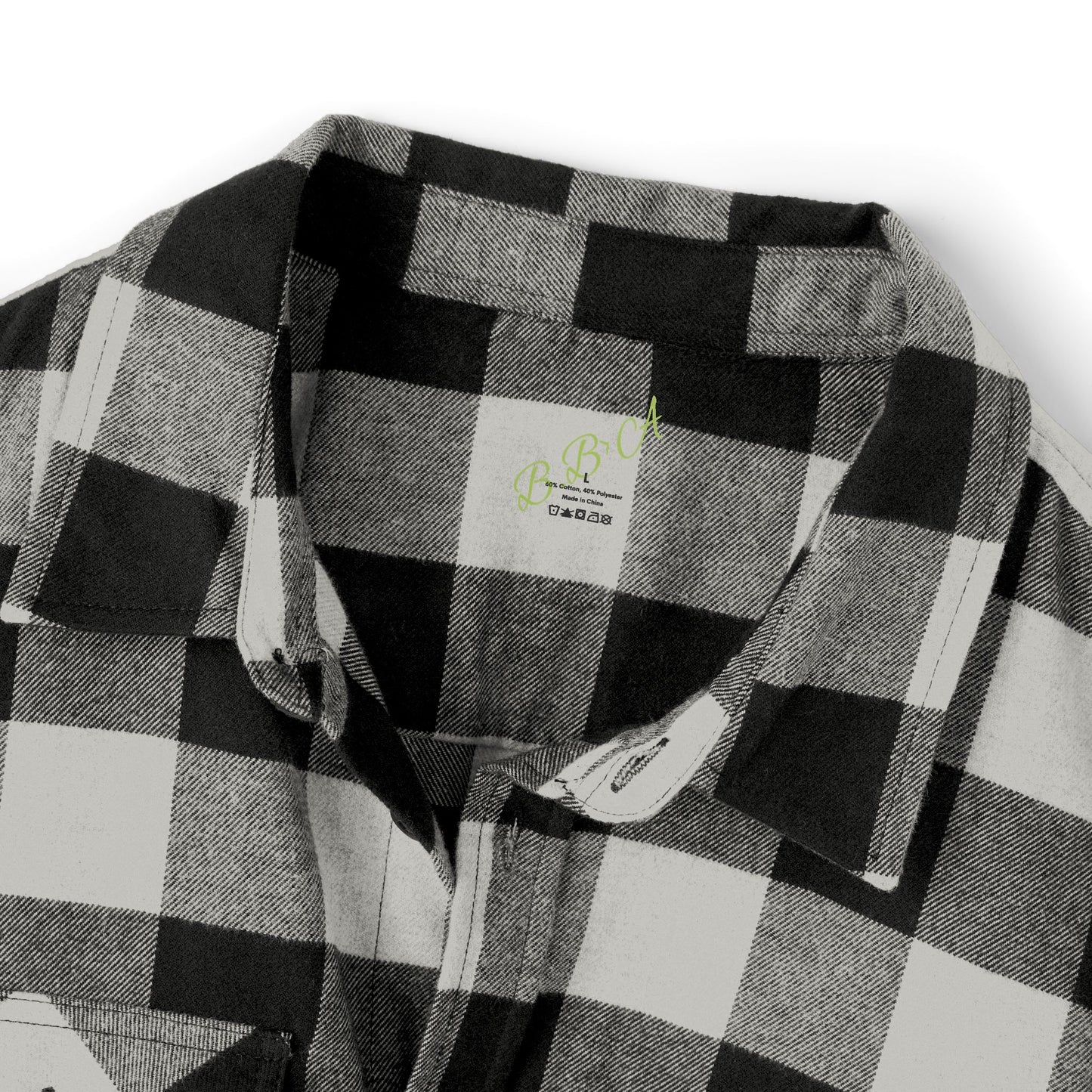 Crypto logo Cozy Unisex Flannel Shirt - Classic Black and Green Checkered Pattern