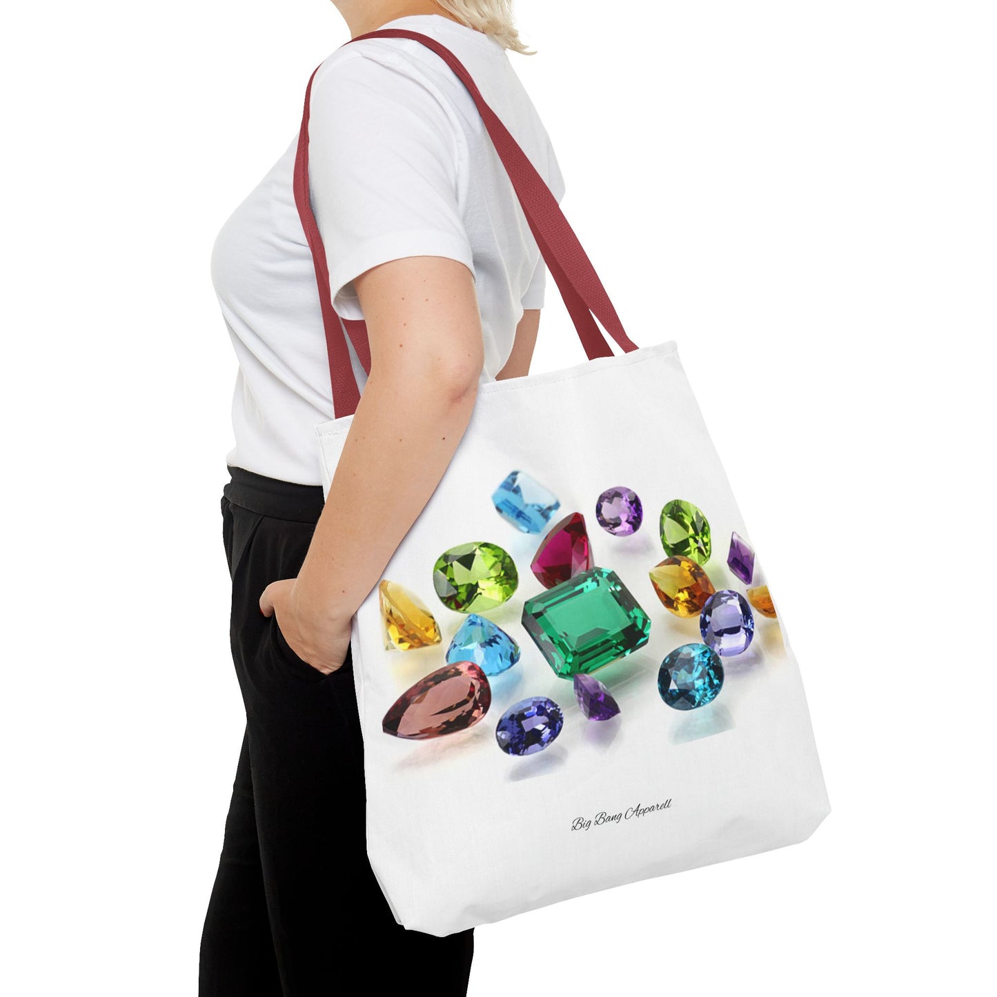 Colorful Gemstone Tote Bag | Stylish & Versatile Everyday Accessory