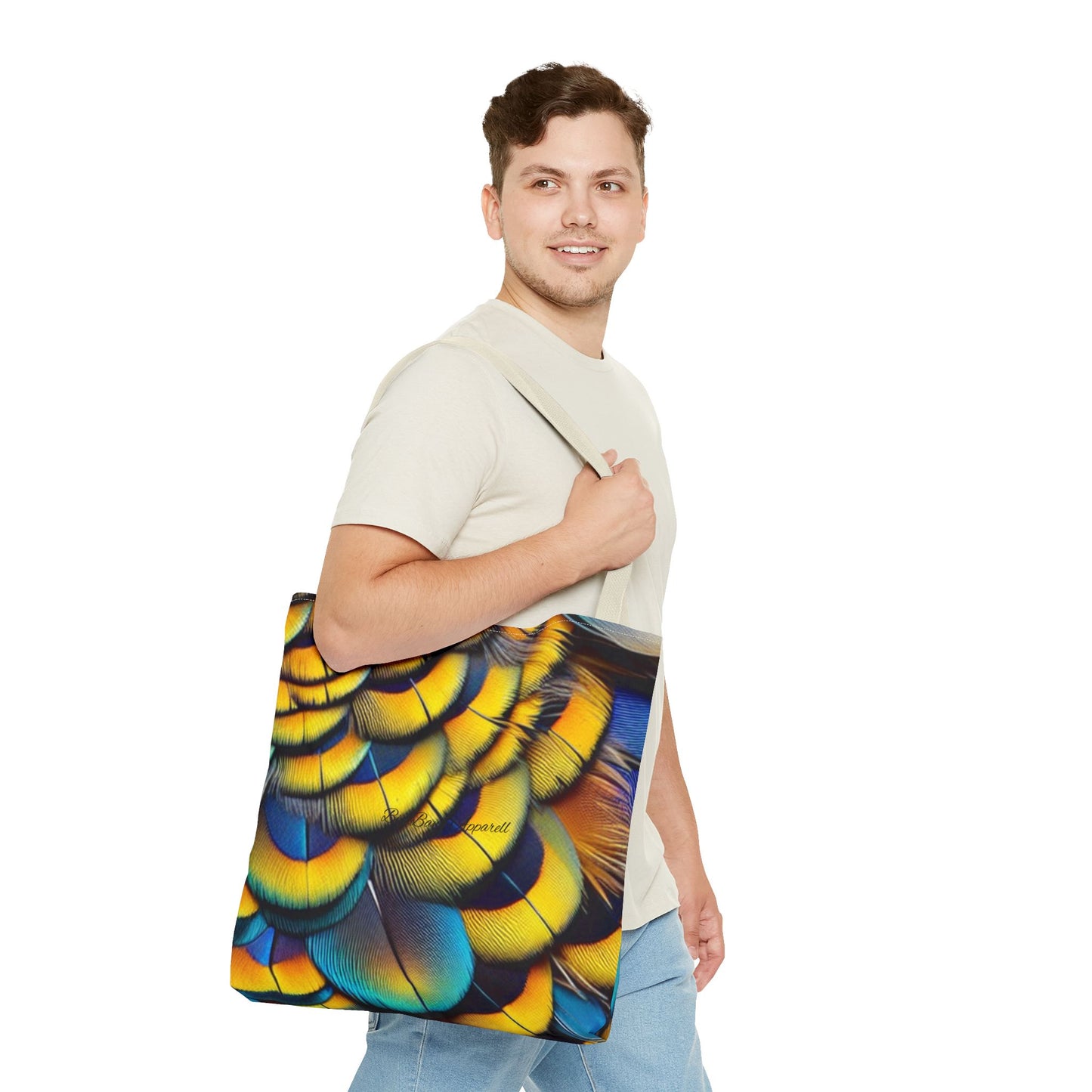 Vibrant Feather Tote Bag - Stylish and Eco-Friendly