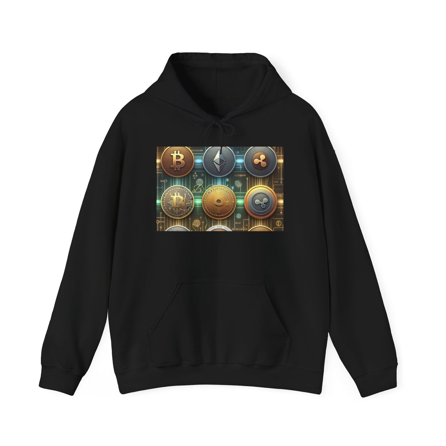 Cryptocurrency Symbols Hoodie - Unisex Heavy Blend™ Sweatshirt