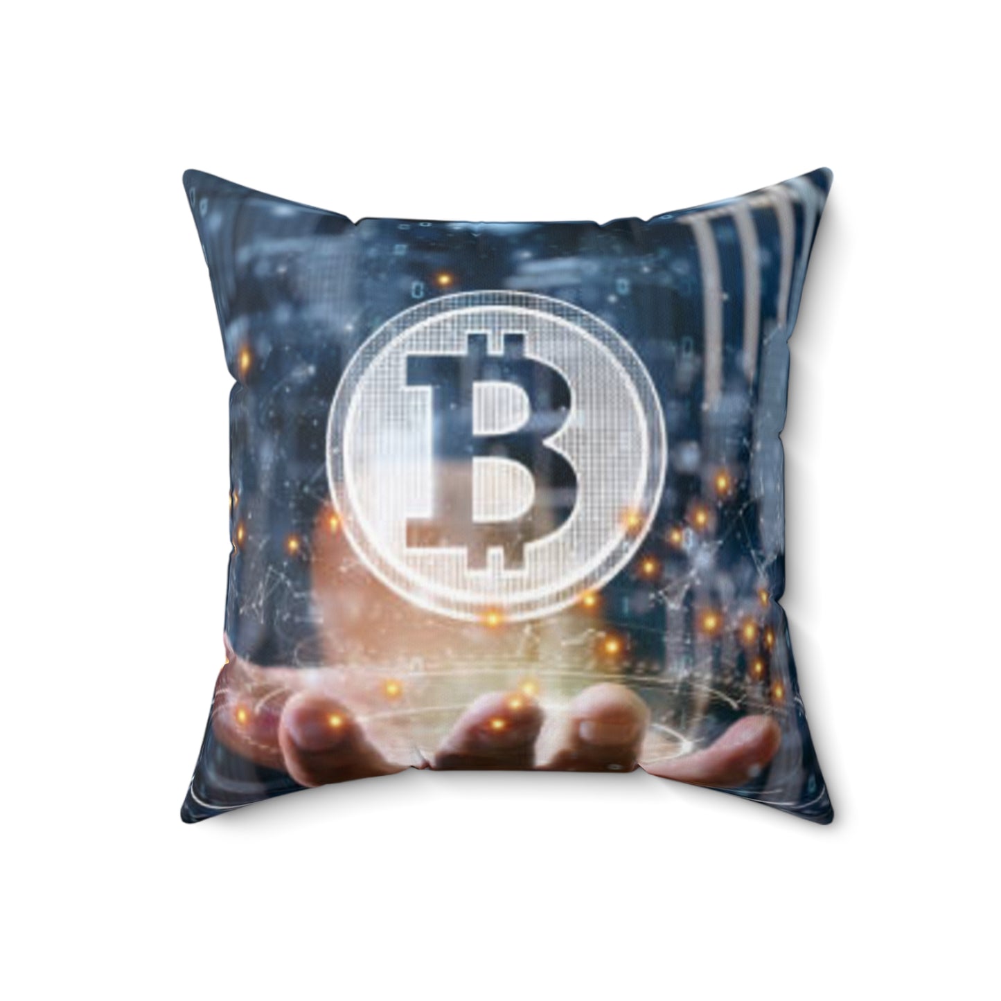 Big Bang Apparell bitcoin Spun Polyester Square Pillow