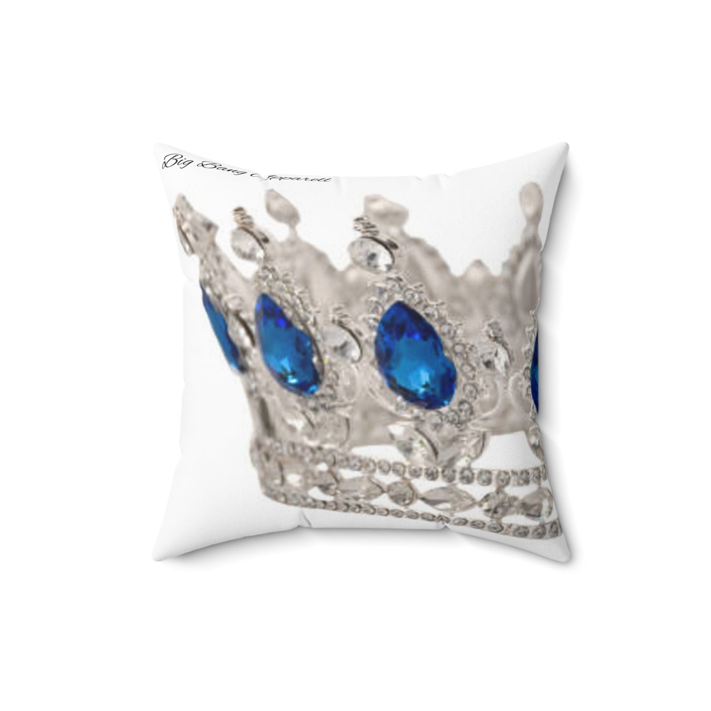 Big Bang Apparell crown  saphire Spun Polyester Square Pillow