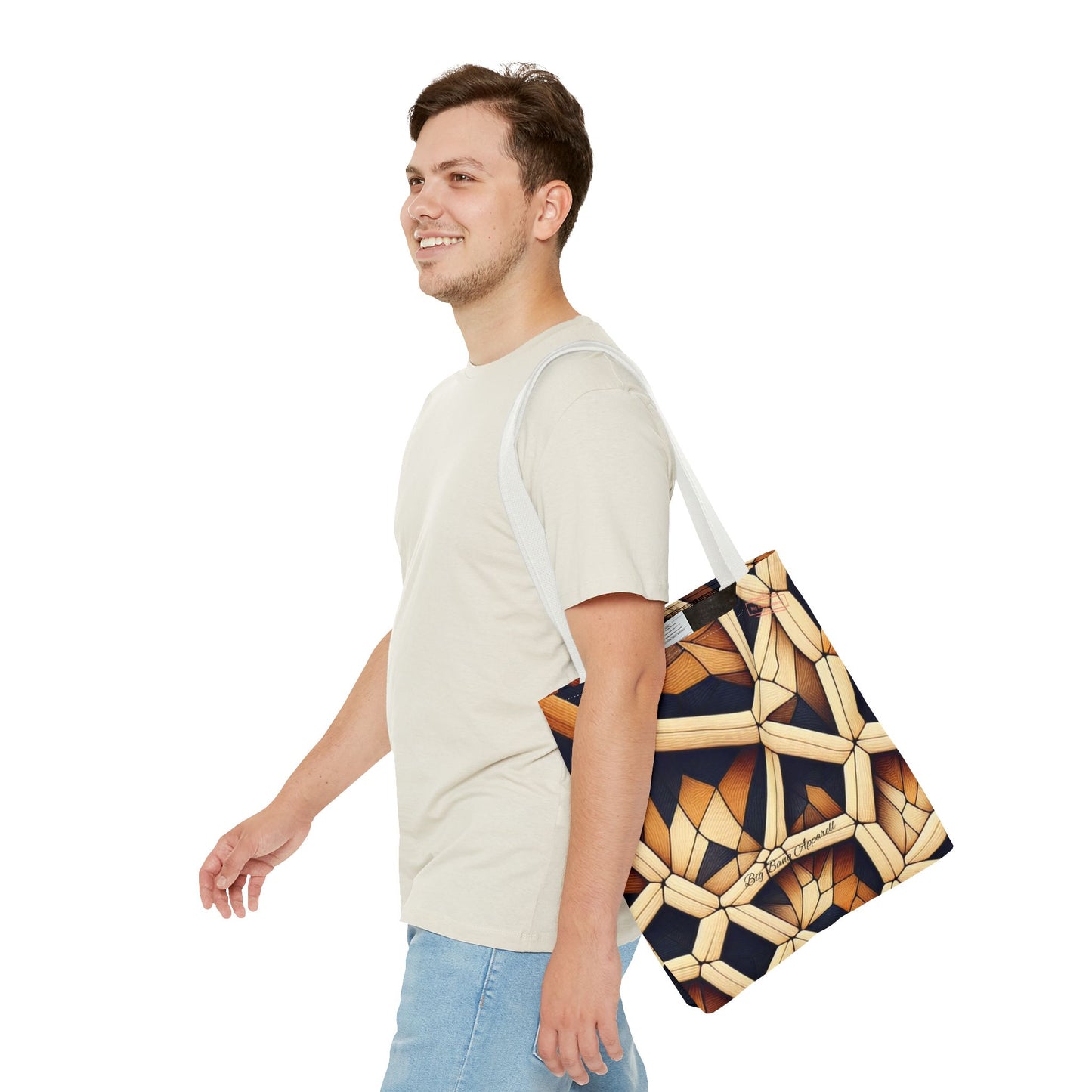 Geometric Pattern Tote Bag - Stylish & Versatile for Everyday Use