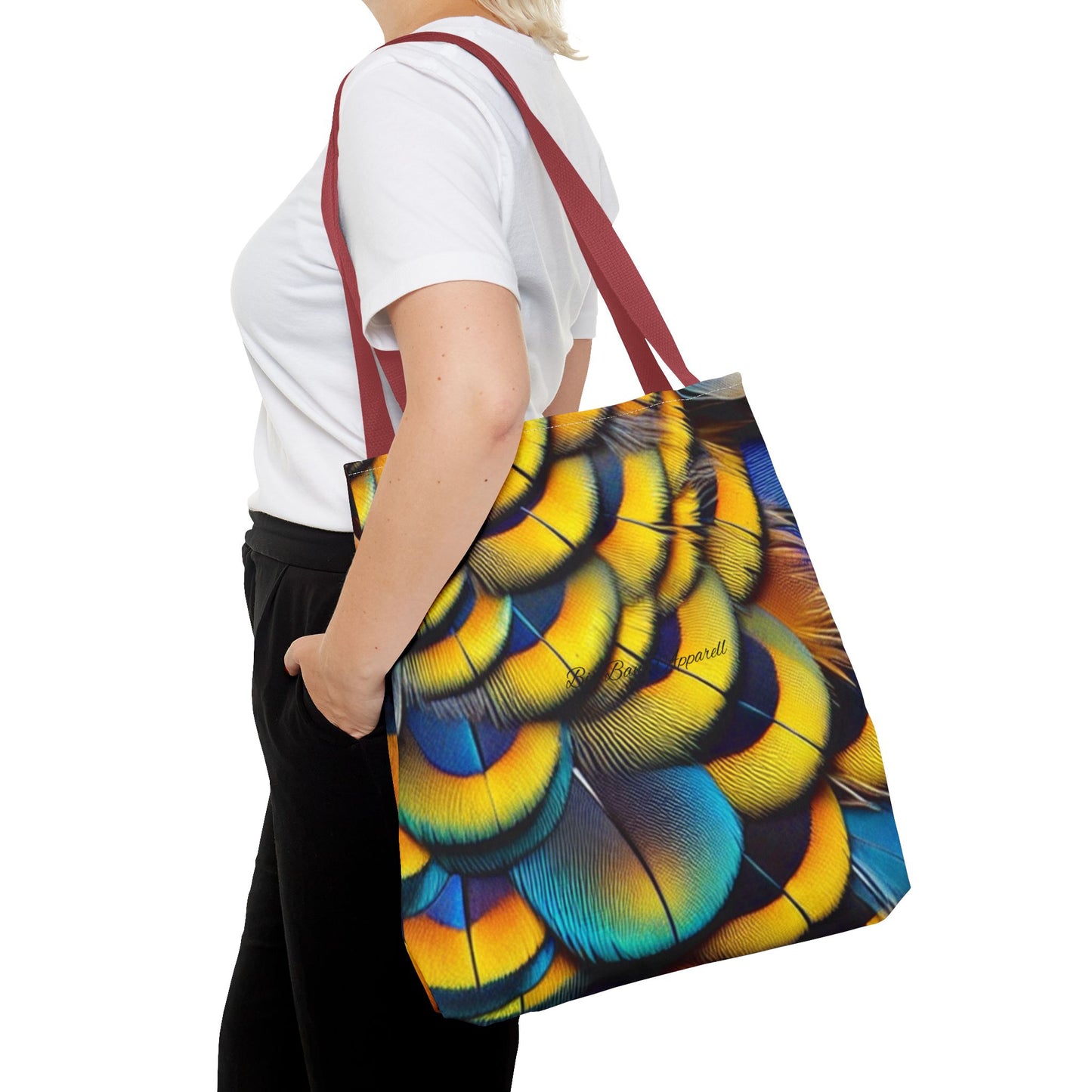 Vibrant Feather Tote Bag - Stylish and Eco-Friendly